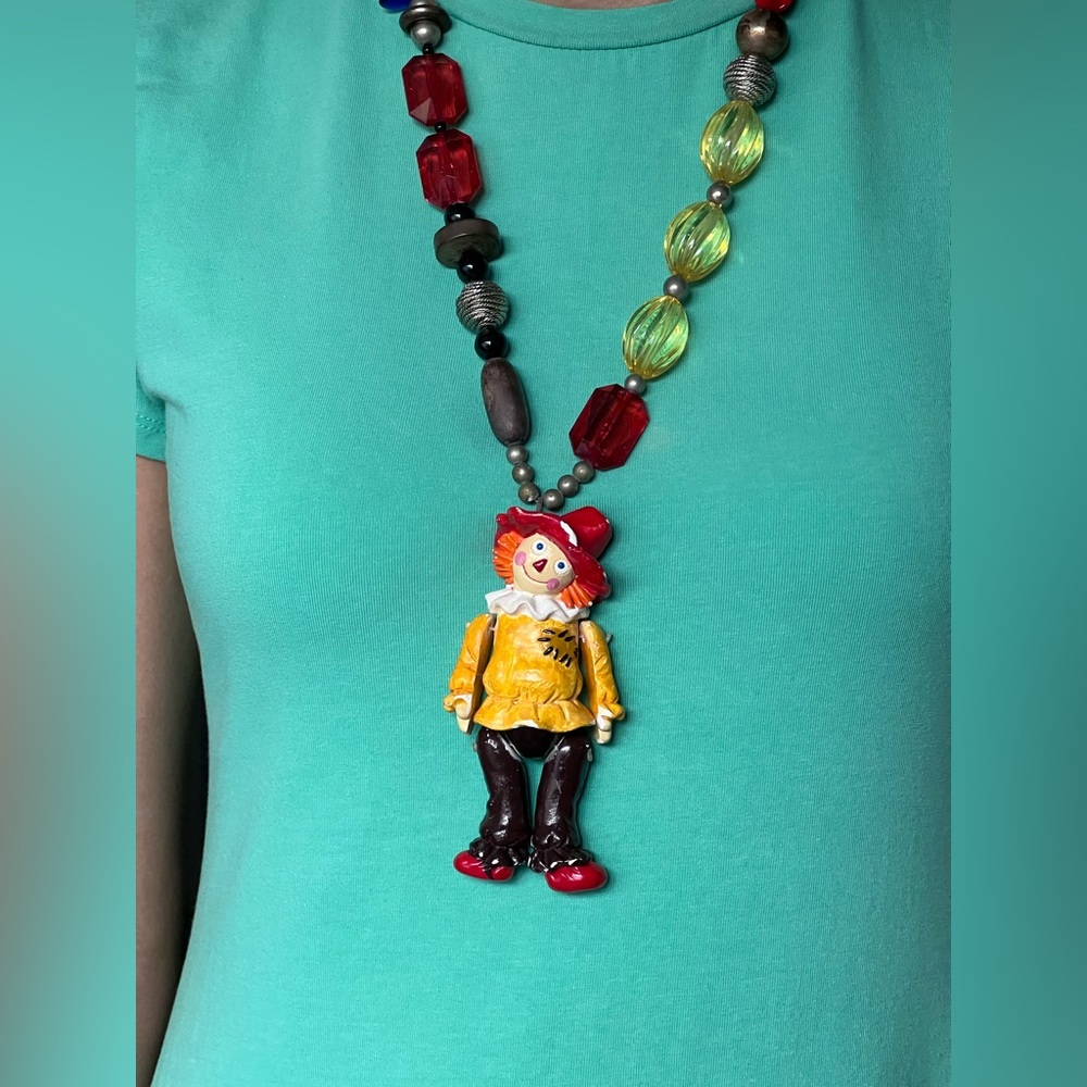 Vintage - scarecrow costume jewelry necklace